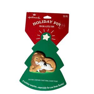 Hallmark Fashion  Lapel Pin Brooch LION & LAMB